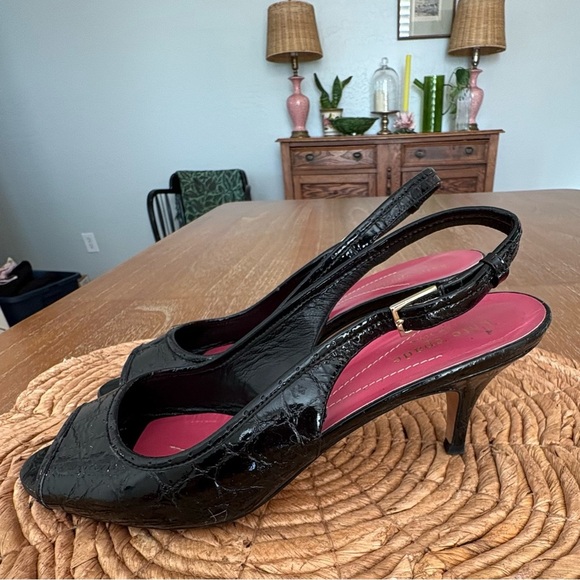 Kate Spade Black Kitten Heel Slingbacks - Picture 8 of 9